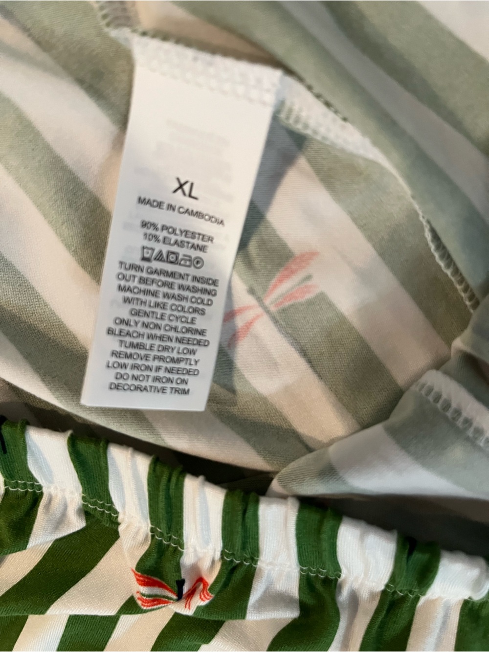 NWT kate spade Green and White Striped Dragonfly Short-Sleeve Pajama Set Size XL - Picture 5 of 15